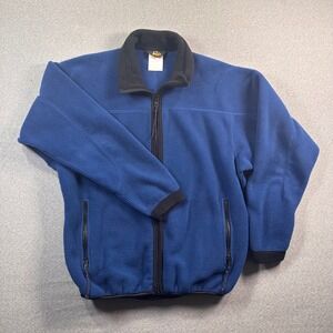 VTG REI Polartec Fleece Jacket Mens M Blue Full Zip Outdoor Gear Hiking